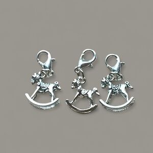 Baby Silver Rocking Horse Charm